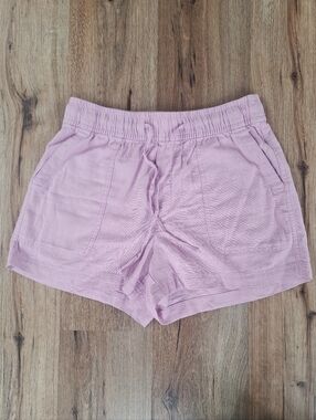 Gap Womens 3" Inseam Linen Blend Shorts Elastic Waist Drawstring Minimalist Chic